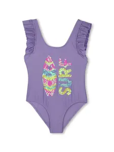 Купальник с оборками Billieblush, фиолетовый