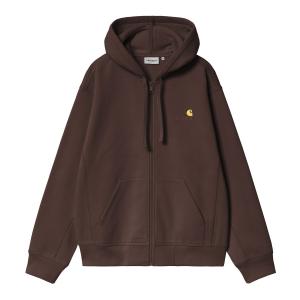 Carhartt WIP Худи на молнии 'American' в коричневом цвете