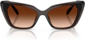 Очки Swarovski womens Sk6047, Transparent Brown/Brown Gradient