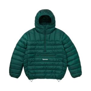 Куртка Supreme Micro Down Half Zip Hooded Pullover, Dark Green