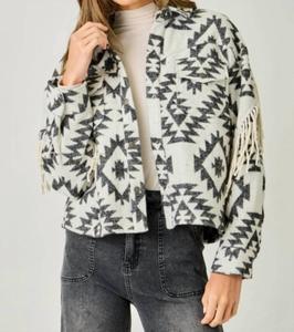 Куртка из денима с эффектом металлик, цвет слоновой кости Mystree, Ivory Mix