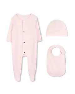 Детский комплект из трех частей из хлопка Michael Kors, пастельно-розовый