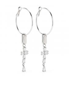 Ellen Conde серьги с кристаллами, серебряный