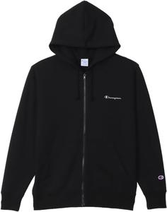 Мужская толстовка Champion с длинными рукавами, на молнии, из хлопкового флиса, с капюшоном и графическим логотипом США (C3-A106), черный