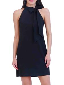 Мини-платье с бантом на шее Vince Camuto, черный