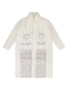 Пальто с графичным принтом Who Decides War, белый