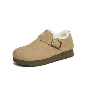 Женская обувь Teenmix Casual Single Shoes Women's, цвет Khaki (Fur-Lined)