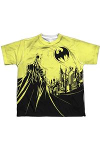 Футболка с коротким рукавом для детей с изображением Бэт-сигнала Batman Gildan, белый