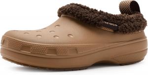 Женские короткие утепленные сапоги Crocs Classic, Sepia