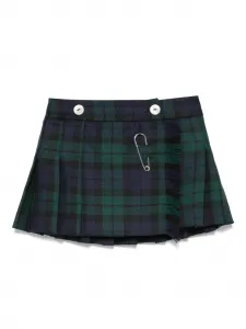 Юбка в складку из клетчатой ткани Mariella Ferrari, синий