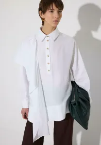 Блузка с шалевым декором Touché Privé, Ecru