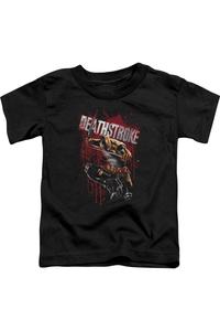 Футболка для малышей с коротким рукавом "Лига справедливости Америки" в брызгах крови Gildan, черный