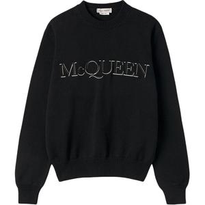 Вязаный свитер Alexander McQueen, черный