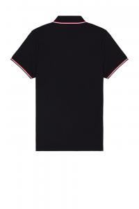 Поло с короткими рукавами Moncler, темно-синий