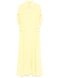 Ermanno Scervino шелковое платье миди, желтый