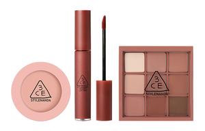 Премиальный мягкий и полупрозрачный набор макияжа против старения Velour Matte Metallic из трех предметов 3CE