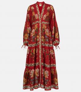 Платье миди из хлопковой смеси Garden Delight Farm Rio, Garden Delight Red