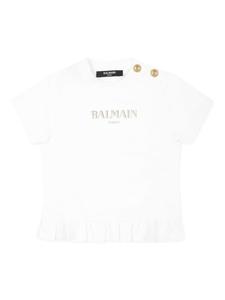 Футболка с логотипом Balmain Kids, белый