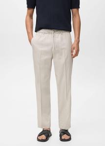 Обычные плиссированные брюки MANGO MAN Tyler, светло-бежевый