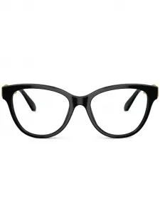 Очки в оправе 'кошачий глаз' с кристаллами Swarovski, черный