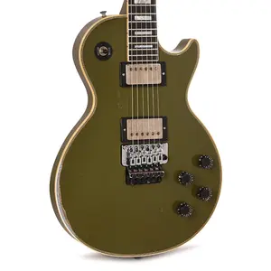 Gibson Custom Shop Les Paul Axcess Custom Floyd Rose Olive Drab Murphy Lab Heavy Aged с черным Stinger (серийный номер CS502368)