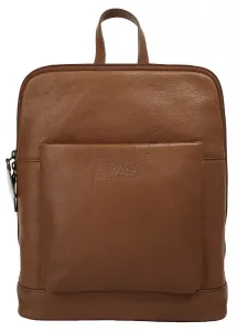Городской рюкзак X-Zone "RFID", натуральная кожа, цвет Cognac