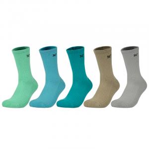Комплект унисекс носков до колена 361°, 5 pack (зеленый+светло-синий+темно-синий+deep желтый+светло-серый)