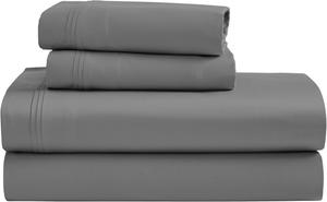 Superior Комплект постельного белья из премиального египетского хлопка с плотностью 1500 нитей, однотонный серый Grey - Z