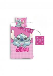 Постельное белье двустороннее детское Disney Lilo & Stich, 140x200 см, розовый
