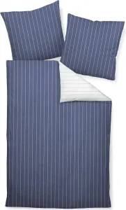 Комплект постельного белья Janine Design Mako-Soft Seersucker TANGO 20020, цвет деним синий, размер 200x200+2x80x80 см Original Janine