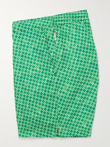 Стандартные облегающие шорты для плавания прямого покроя средней длины с принтом ORLEBAR BROWN, зеленый