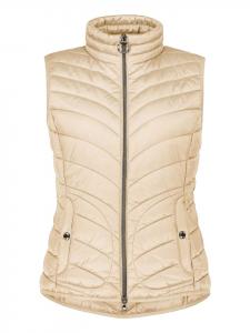 Betty Barclay Стеганый жилет со стоячим воротником бежевого цвета