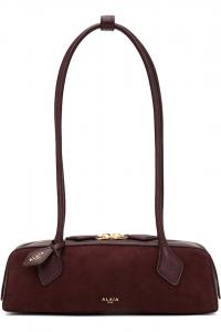 "Такса" маленькая сумка из двух материалов Alaïa, красный