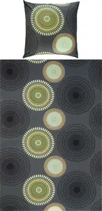 Постельное белье антрацитово-зеленый 1x 135x200 см + 1x 80x80 см REDBEST