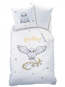 Комплект постельного белья Гарри Поттер - Сова Букля белого цвета Harry Potter, 135 x 200 + 80 x 80 см
