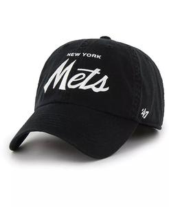 Черная мужская приталенная шляпа New York Mets Crosstown Classic Franchise '47 Brand, черный