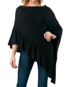 Пончо Eva черное VaVa