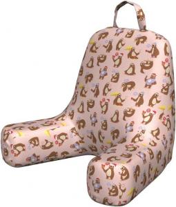 Чехол для подушки для чтения Lunarable с изображением ленивого мультяшного животного в разных состояниях: загорающего, едящего и занимающегося йогой, мягкий чехол для кровати без наполнителя, маленький, разноцветный., Multicolor