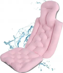 Подушка для ванны с 10 прочными присосками, модернизируйте и удлините подушку для ванны, эргономичная подушка для ванны со спа-эффектом для поддержки всего тела, New Blue, 36,1 x 15,7 дюйма Mmgoqqt