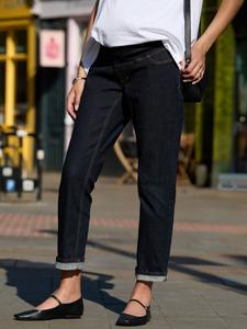 Беременные джинсы бойфренды Over The Bump Isabella Oliver, Dark Blue