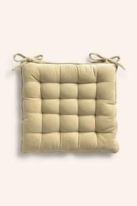 Хлопковая подушка на стул 40 х 40 х 4 см Calma House, желтый