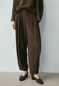 Брюки саруэль с пуговицами Massimo Dutti, Dark Brown