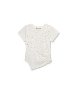 Асимметричная футболка с заклепками для девочек больших размеров H by Habitual, Off white