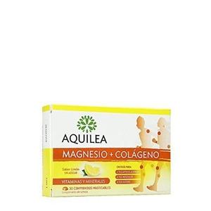 Жевательные таблетки Магний с коллагеном со вкусом лимона, 30 шт., Aquilea