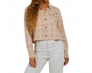 Рубашка Stay Golden Crop Flannel Shirt песочный Salty Crew, песочный