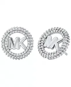 Серьги-Гвоздики с маленьким логотипом в серебристом тоне Michael Kors, silver