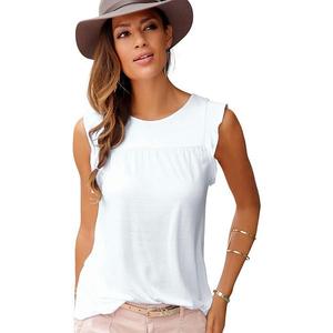 Женский топ без рукавов с воланами Lascana, White