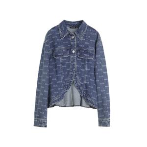 ELLE Джинсовая куртка Women's Blue Lapel Moderate Others