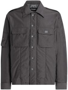 Dolce & Gabbana утепленная куртка-рубашка, серый