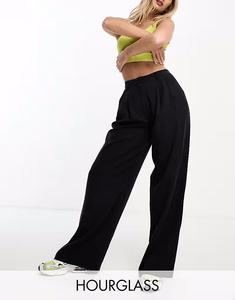 Повседневные брюки свободного кроя Hourglass черного цвета Asos Design